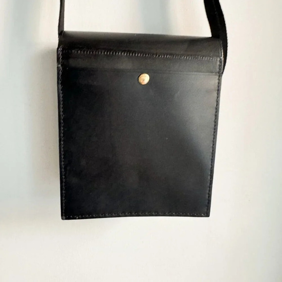 Black Leather Deadstock Brand  New Men's Crossbody Bag - Picture 7 of 9